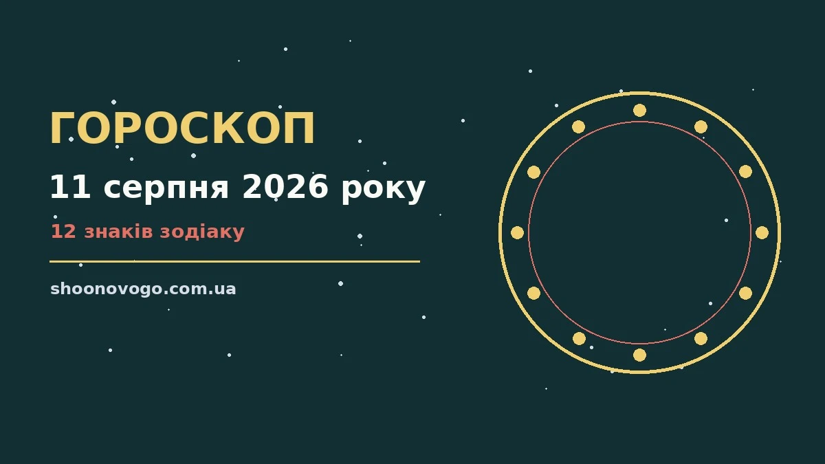 Гороскоп на 11 серпня 2026 року: символічне зображення зодіакального кола на тлі ранкового неба