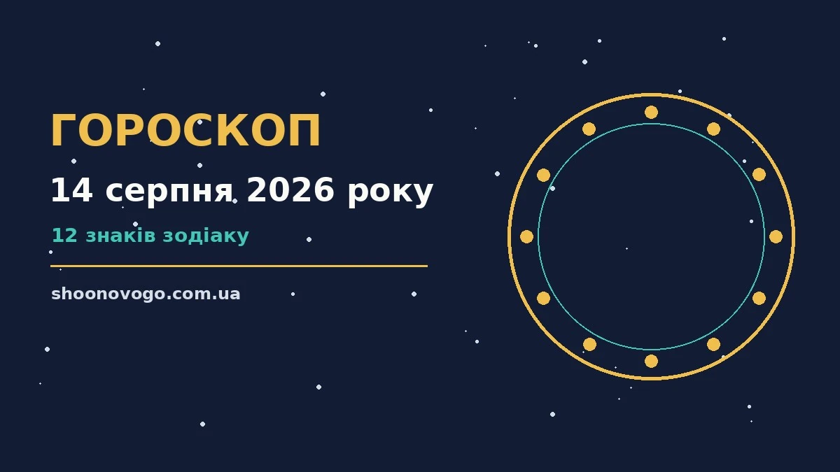 Зоряне нело над міською вечірньою панорамою у м'яких синьо-бузкових відтінках, що символізує нічний гороскоп на 14 серпня 2026 року.
