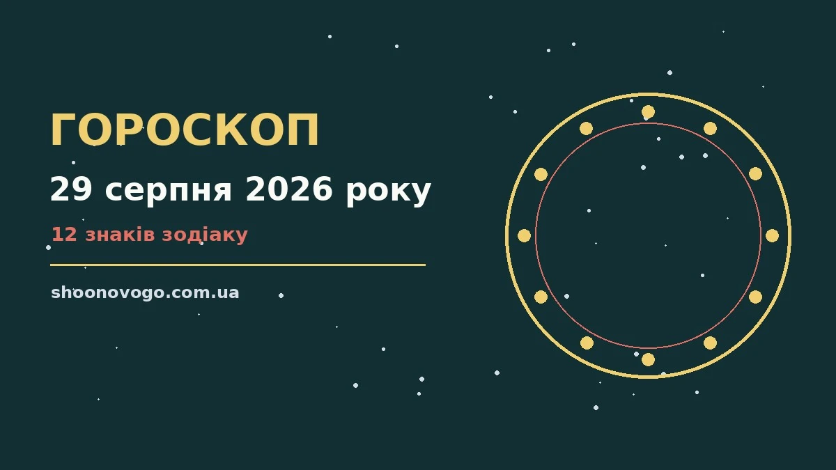 Зоряне небо над містом у суботу 29 серпня 2026 року, символ щоденного гороскопу