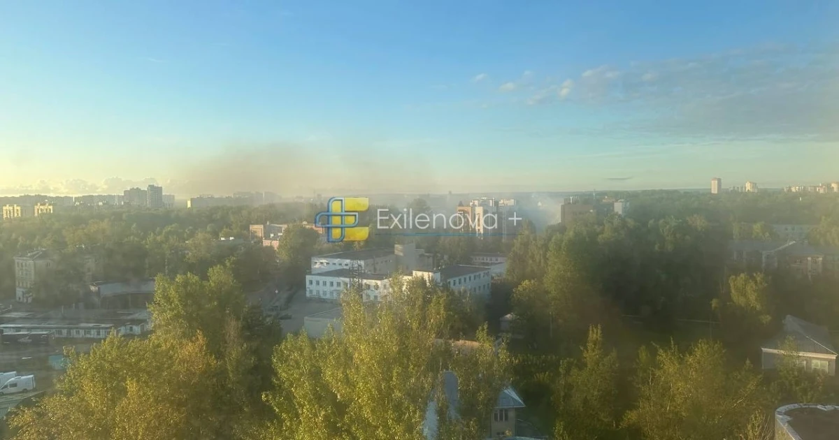 Пожежа на Луганській ТЕС у місті Щастя після удару безпілотників (фото з Telegram-каналу Astra)
