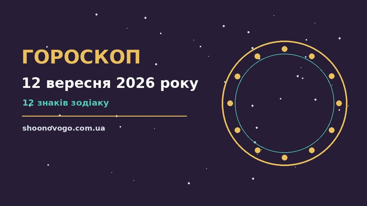 Гороскоп на 12 вересня 2026 року: символічне зображення зодіакального кола на тлі ранкового неба