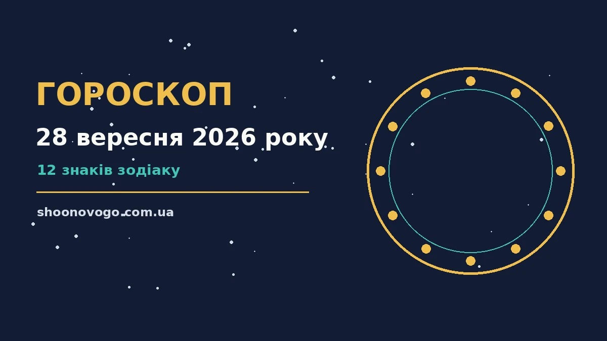 Гороскоп на 28 вересня 2026 року: робочі задачі, фінансові сигнали та переговори