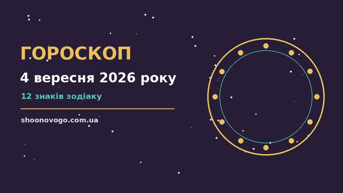 Космічний фон із зірками і планетами для гороскопу на 4 вересня 2026 року