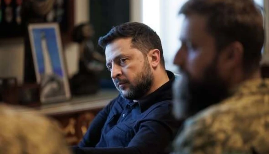 Президент Володимир Зеленський під час наради з питань оборони
