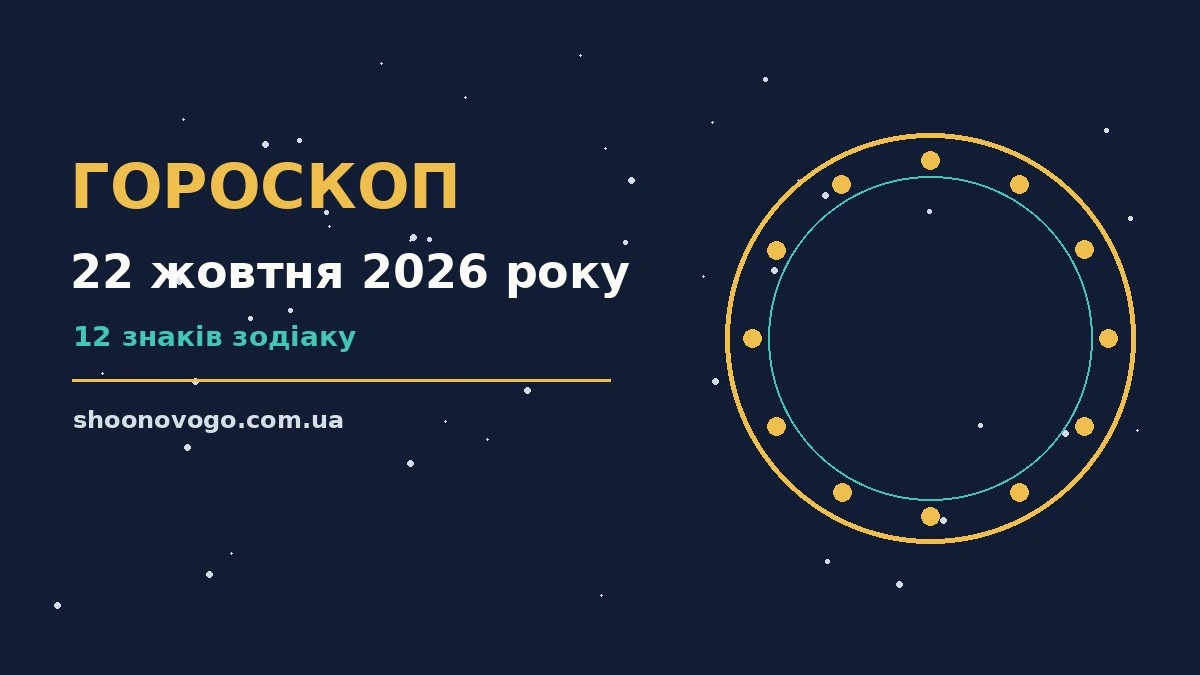 Астрологічний гороскоп на 22 жовтня 2026 року для дванадцяти знаків Зодіаку