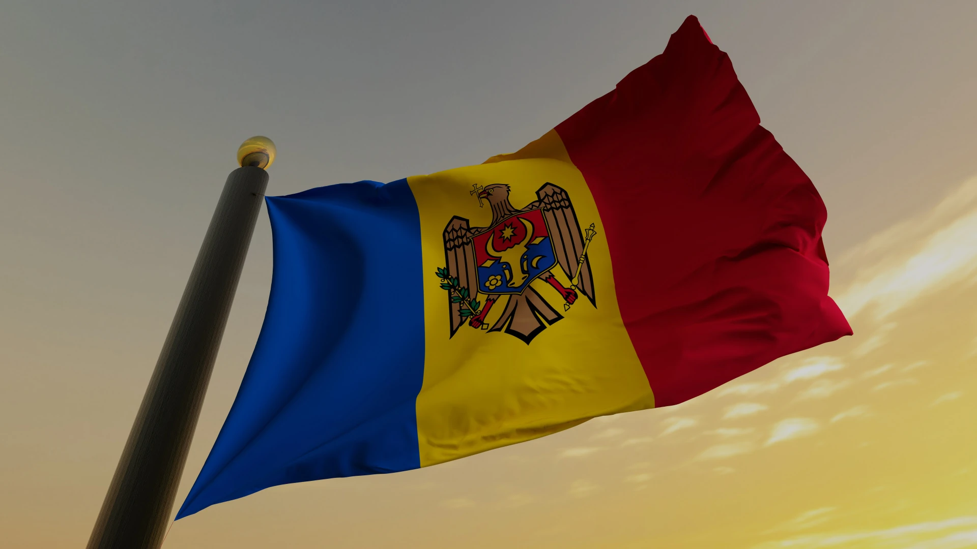 Карта повітряного простору Молдови з маршрутом об'єкта від Шершенців через Слобозія Рашков і Ципова до району Бранешти